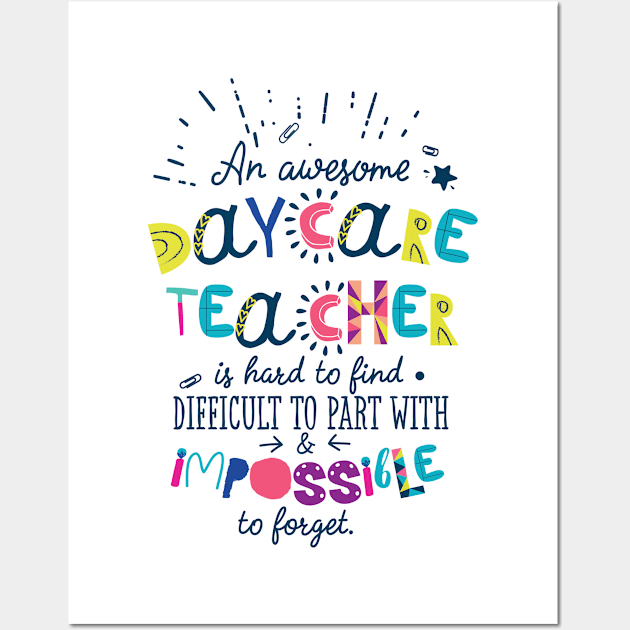 An Awesome Daycare Teacher Gift Idea - Impossible to forget Wall Art by BetterManufaktur